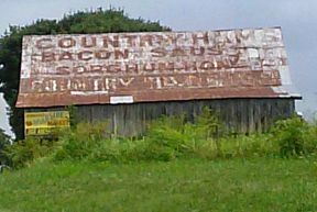 Barn, Country Ham ghost sign